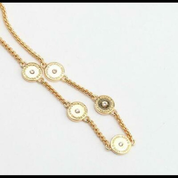 Michael Kors Gold Tone Iconic Logo Slider Bracelet - Picture 2 of 3